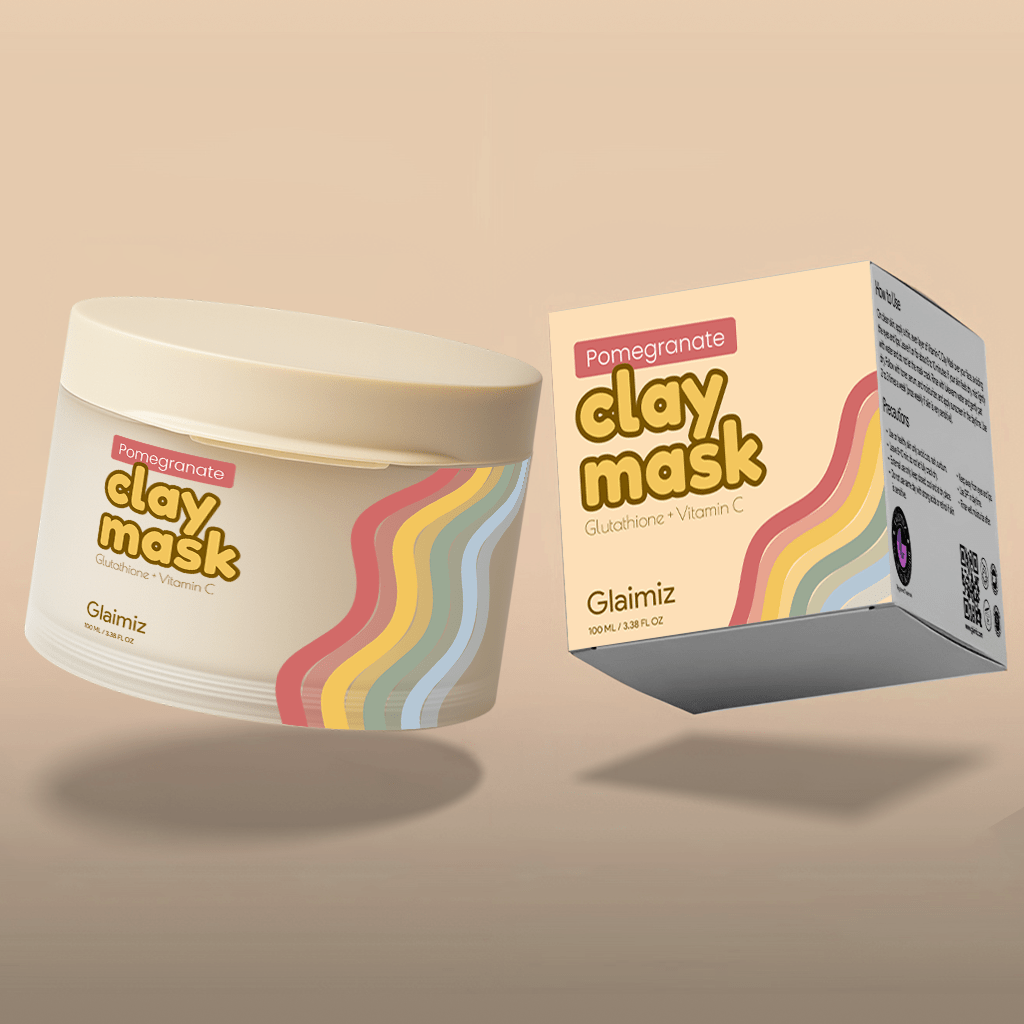 Pomegranate Clay Mask (Glutathione + Vitamin-C) Glaimiz Pomegranate Clay Mask (Glutathione + Vitamin-C) Glaimiz